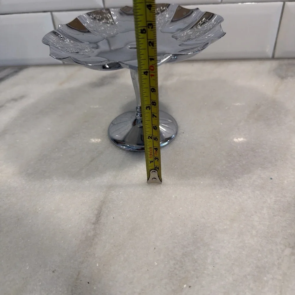 Vintage - Art Deco  - Farber Brothers Krome Kraft -  Pedestal Dish